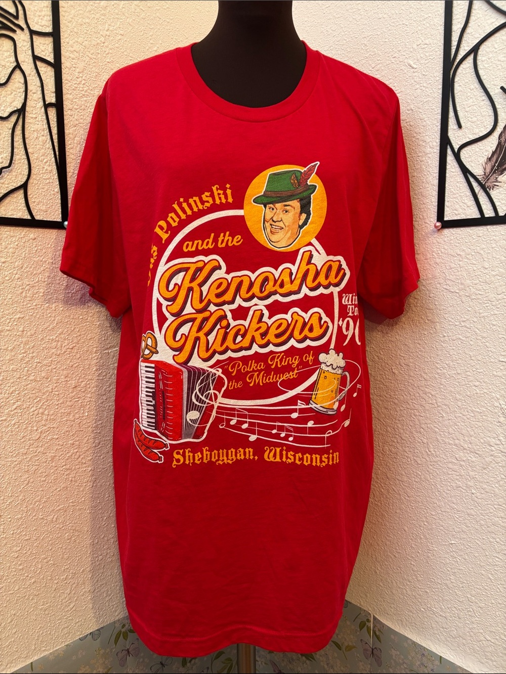 Bella + Canvas Kenosha Kickers Red Graphic Tee. Size XL.
